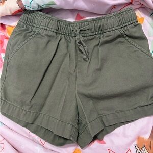 Old Navy Olive Green Drawstring Casual Shorts